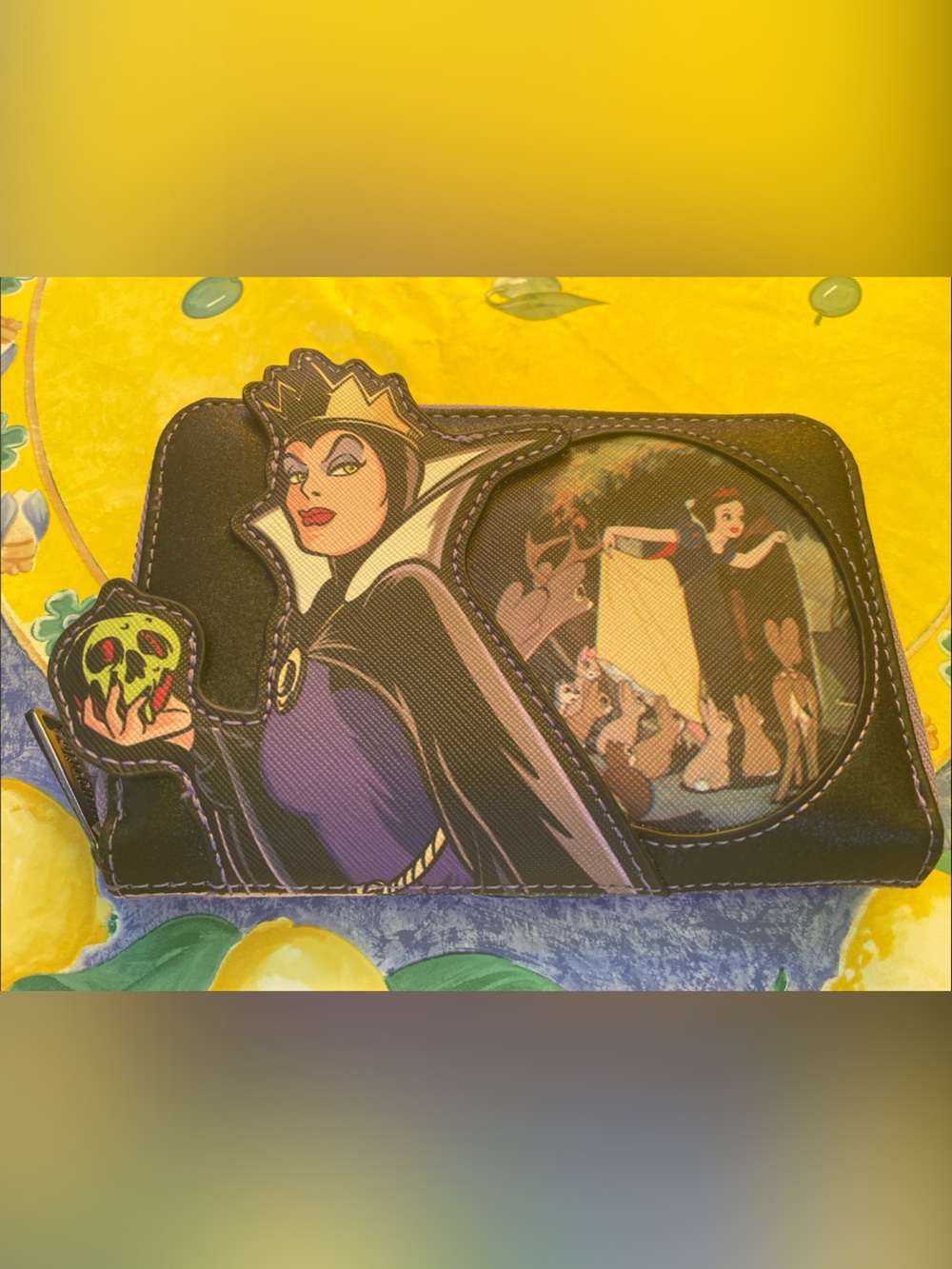 Loungefly Disney Villain Snow White Evil Queen Wallet - Black & Purple